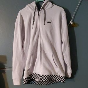 Van's White Checkered Sweater